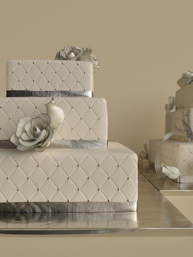 Torta quadrata Swarovski 